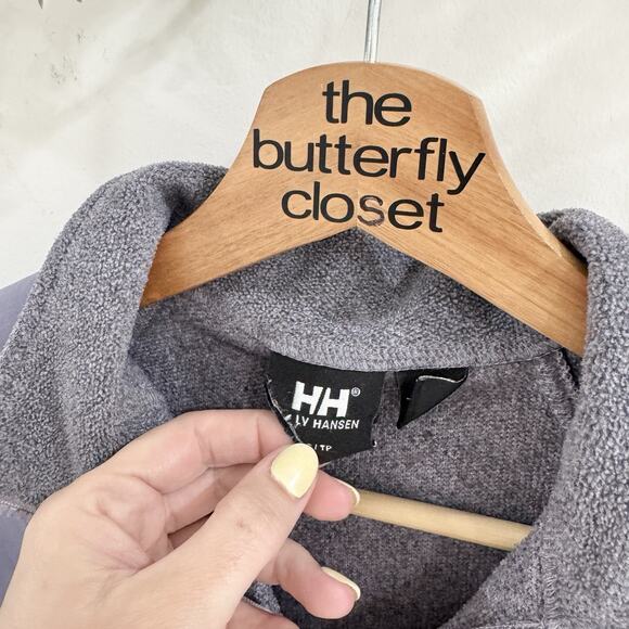 Women’s Helly Hansen Full Zip Fleece Jacket Small Purple/gray O14 - Picture 3 of 4